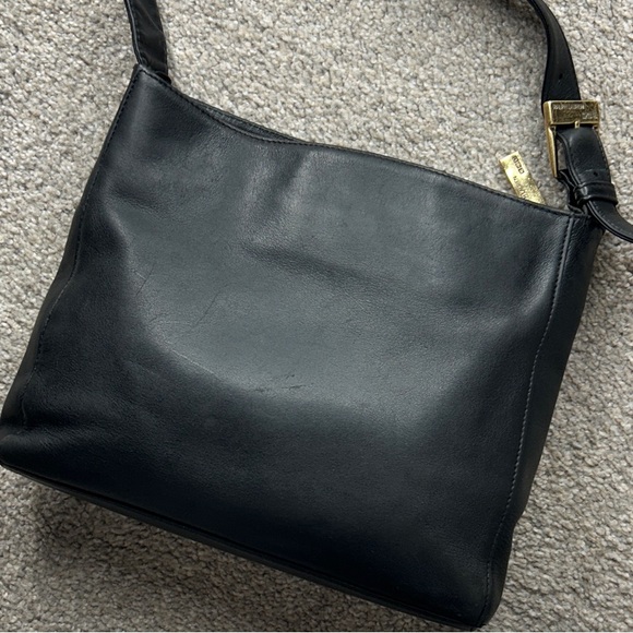 Ralph Lauren Handbags - Vintage Ralph Lauren Black Leather Tanner Shoulder Bag